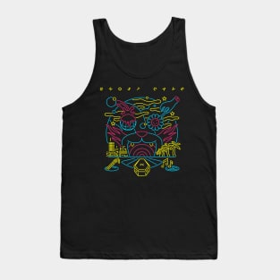 Ghost Cave Neon Album Cover (Multicolor) Tank Top